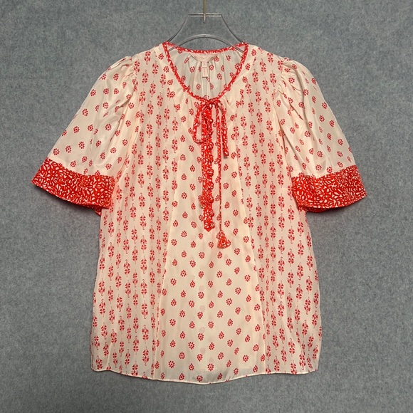 Rebecca Taylor Tops - Rebecca Taylor Silk Block Mix Boho Blouse NWT SZ 0